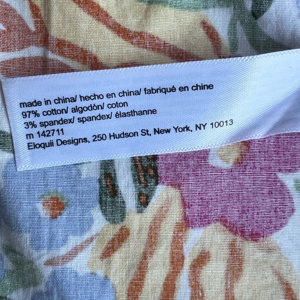 ELOQUII Elements Multicolor Tiered Floral  Summer Vacation Easy Dress Sz 22 - Picture 11 of 13